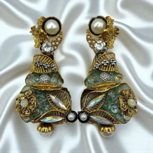 turquoise pearl earrings