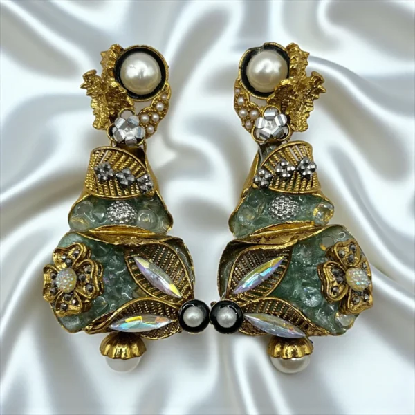 turquoise pearl earrings
