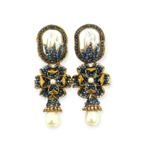 DAZZLING BLUE EARRINGS .. (1)