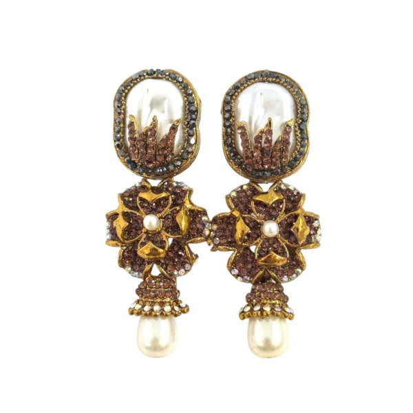 DAZZLING BRONZE EARRINGS..