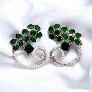 EMERALD EAR STUDS 1