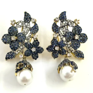 FLORAL BLUE EARRINGS 3