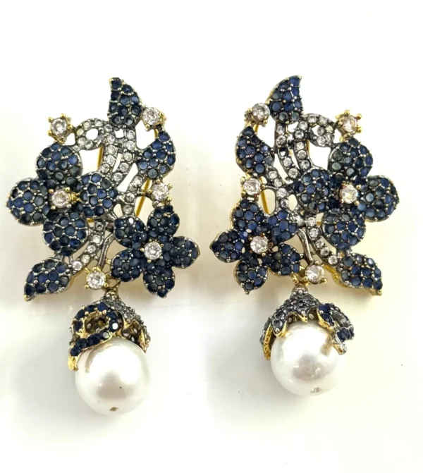 FLORAL BLUE EARRINGS 3