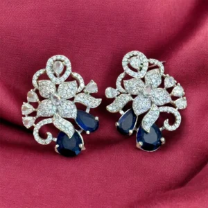 FLORAL BLUE STUDS
