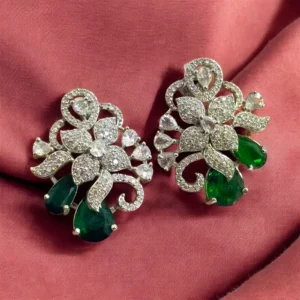 FLORAL GREEN STUDS