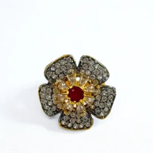 FLORAL RED RING..