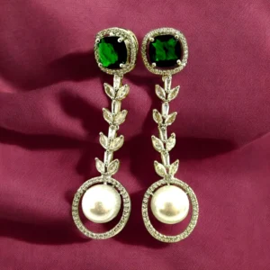 GREEN PEARL EARINGS