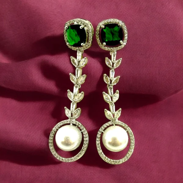 GREEN PEARL EARINGS