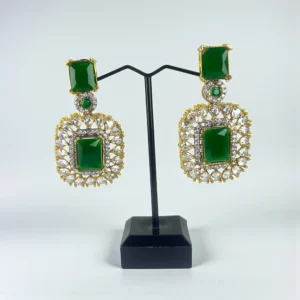 GREEN STONE EARRINGS (1)