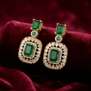 GREEN STONE EARRINGS