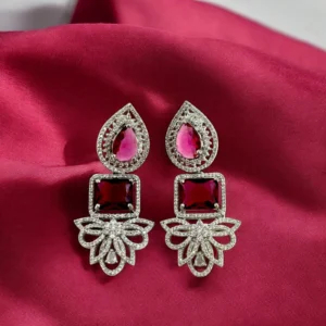 MAGENTA ZIRCON EARRINGS