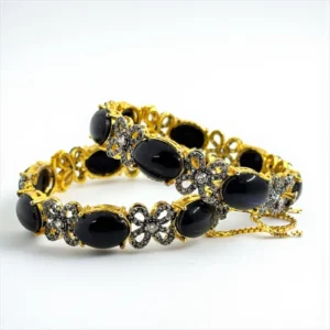 OVAL BLACK BANGLES ...