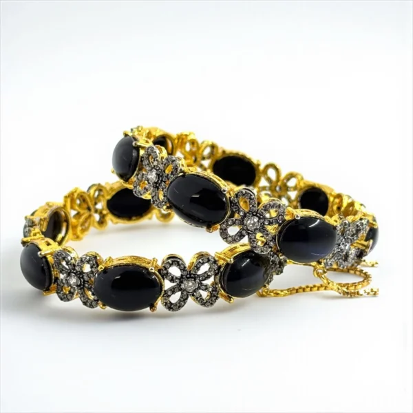 OVAL BLACK BANGLES ...
