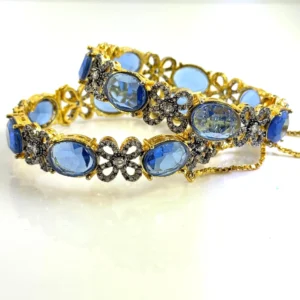 OVAL BLUE BANGLES...