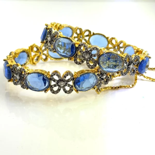 OVAL BLUE BANGLES...