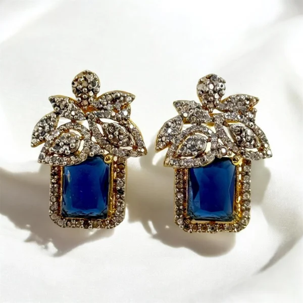 PETAL BLUE EAR STUDS 2