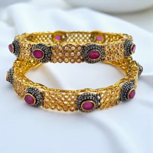 PINK FLORAL BANGLES 3