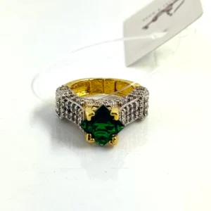 POLKI GREEN RING
