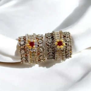 RUBY BLOSSOM EAR STUDS