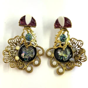 RUBY CHARCOAL EARRINGS