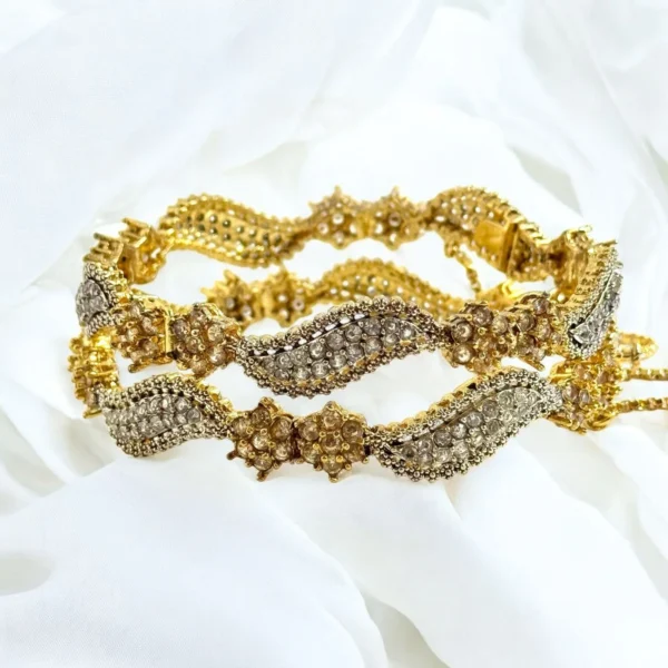 SILVER CHAMPAGNE BANGLES 2