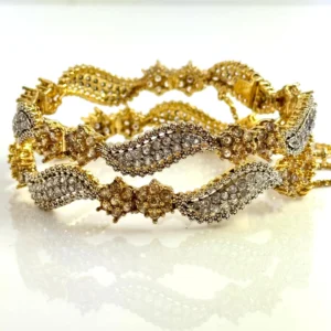 SILVER CHAMPAGNE BANGLES