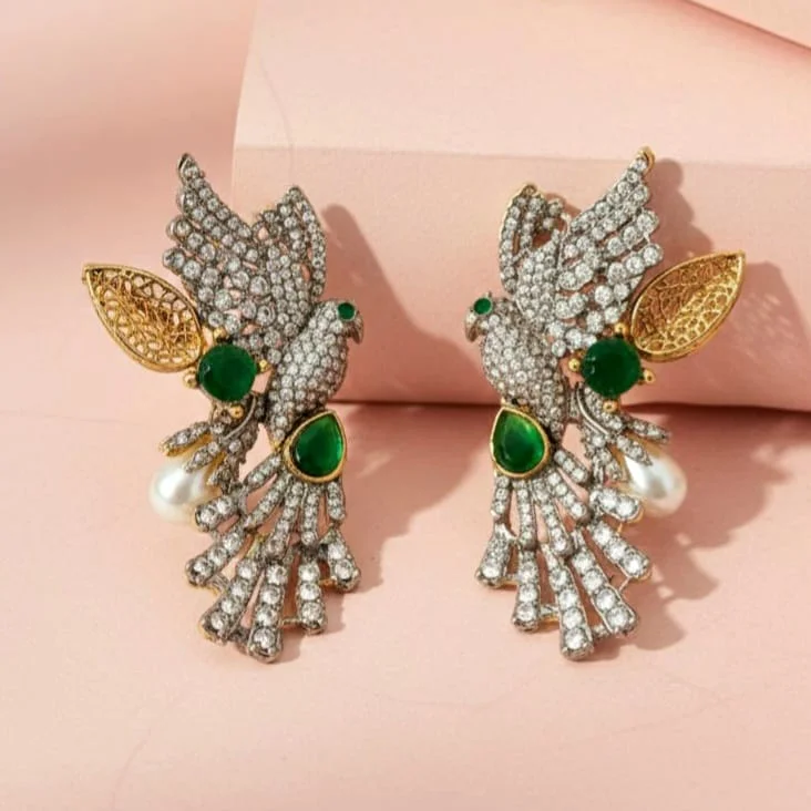 SPARROW GREEN EARRINGS