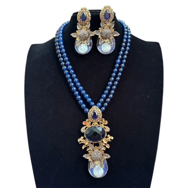 STYLISH BLUE MALA SET