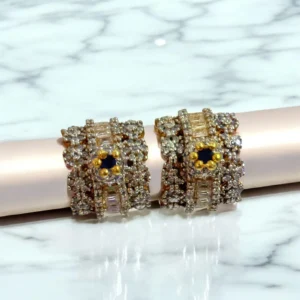 ZIRCON BLUE EAR STUDS