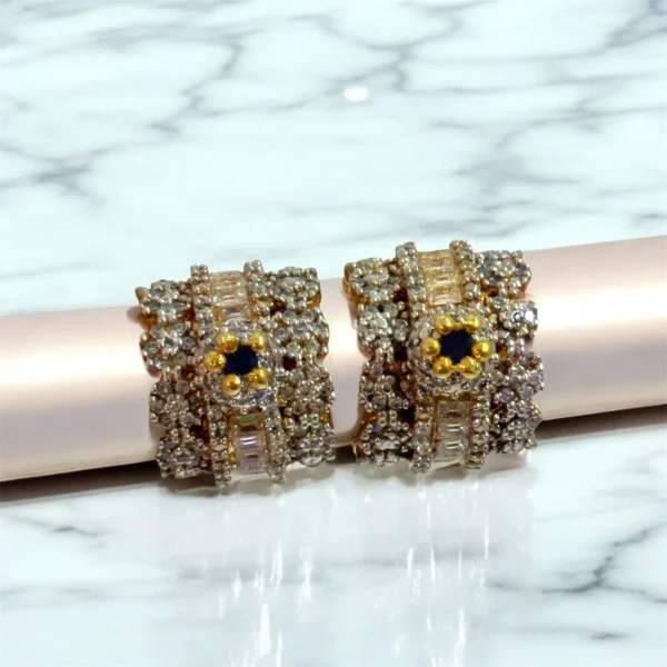 ZIRCON BLUE EAR STUDS