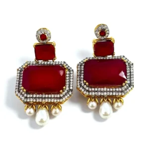 ZIRCONIAN RED EARRINGS