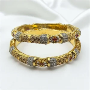 21K GOLD MAROON KARA 1