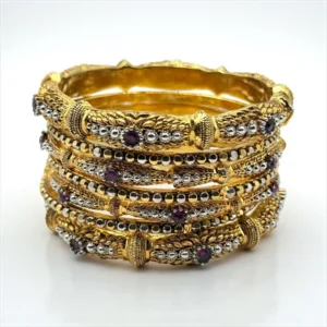 21K GOLD PLATED PURPLE BANGLES