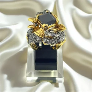 BLACK GOLD PLATED RING 1