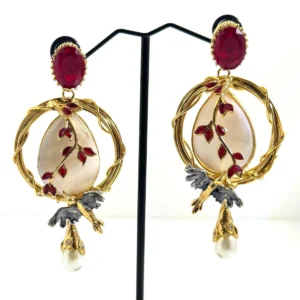 EAGLE MAROON EARRINGS