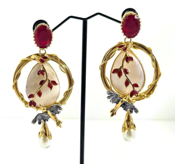 EAGLE MAROON EARRINGS