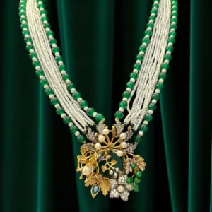 FLORAL GREEN MALA SET 1