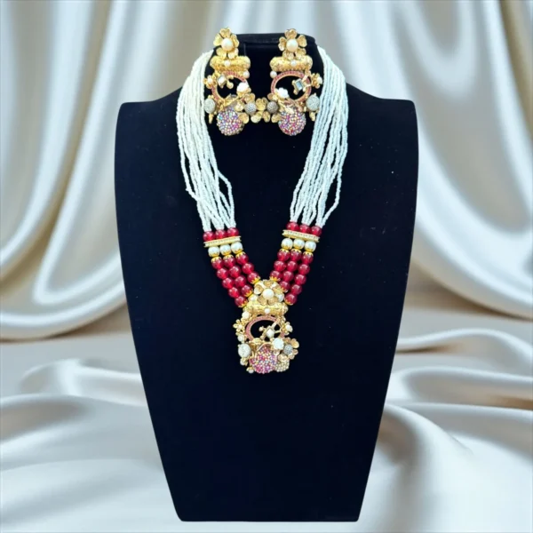 FLORAL RED MALA SET