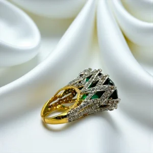 GOLD PLATE DEMERALD RING 1
