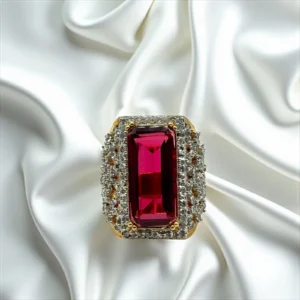 HOT PINK GOLD PLATED RING