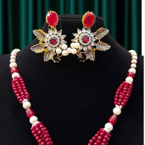 MAROON FLORET MALA SET 2