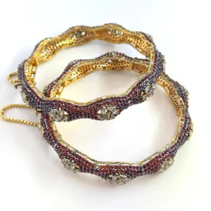 MAROON SHINY BANGLES 1