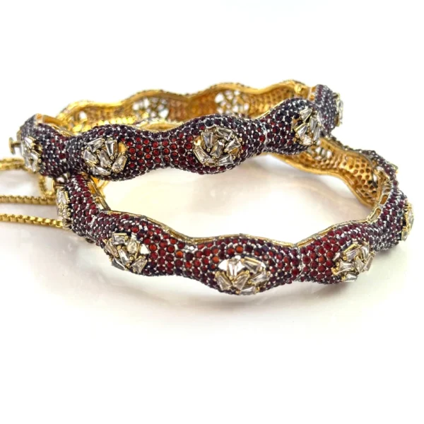 MAROON SHINY BANGLES