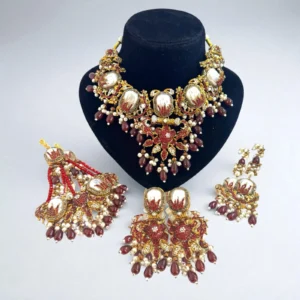 maroon bridal set