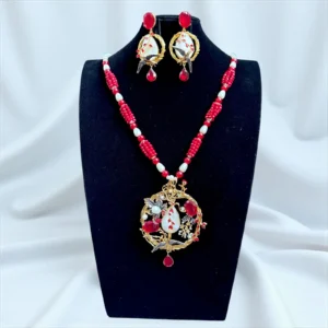 BIRD MAROON MALA SET