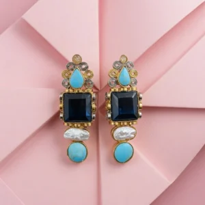FEROZA BLUE EARRINGS (1)