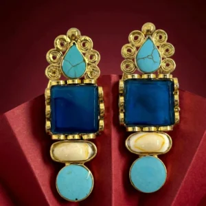 FEROZA BLUE EARRINGS