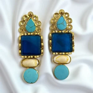 FEROZA BLUE EARRINGS