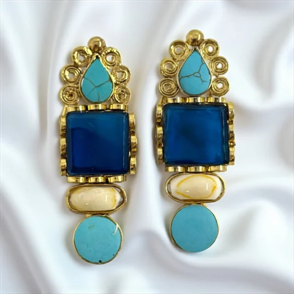 FEROZA BLUE EARRINGS