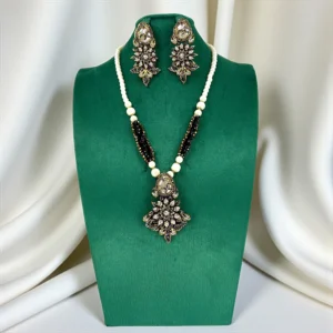 FLORAL BLACK MALA SET
